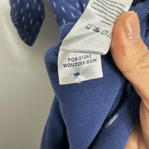 Faherty Blue Long Sleeve Dress - Picture 9 of 9